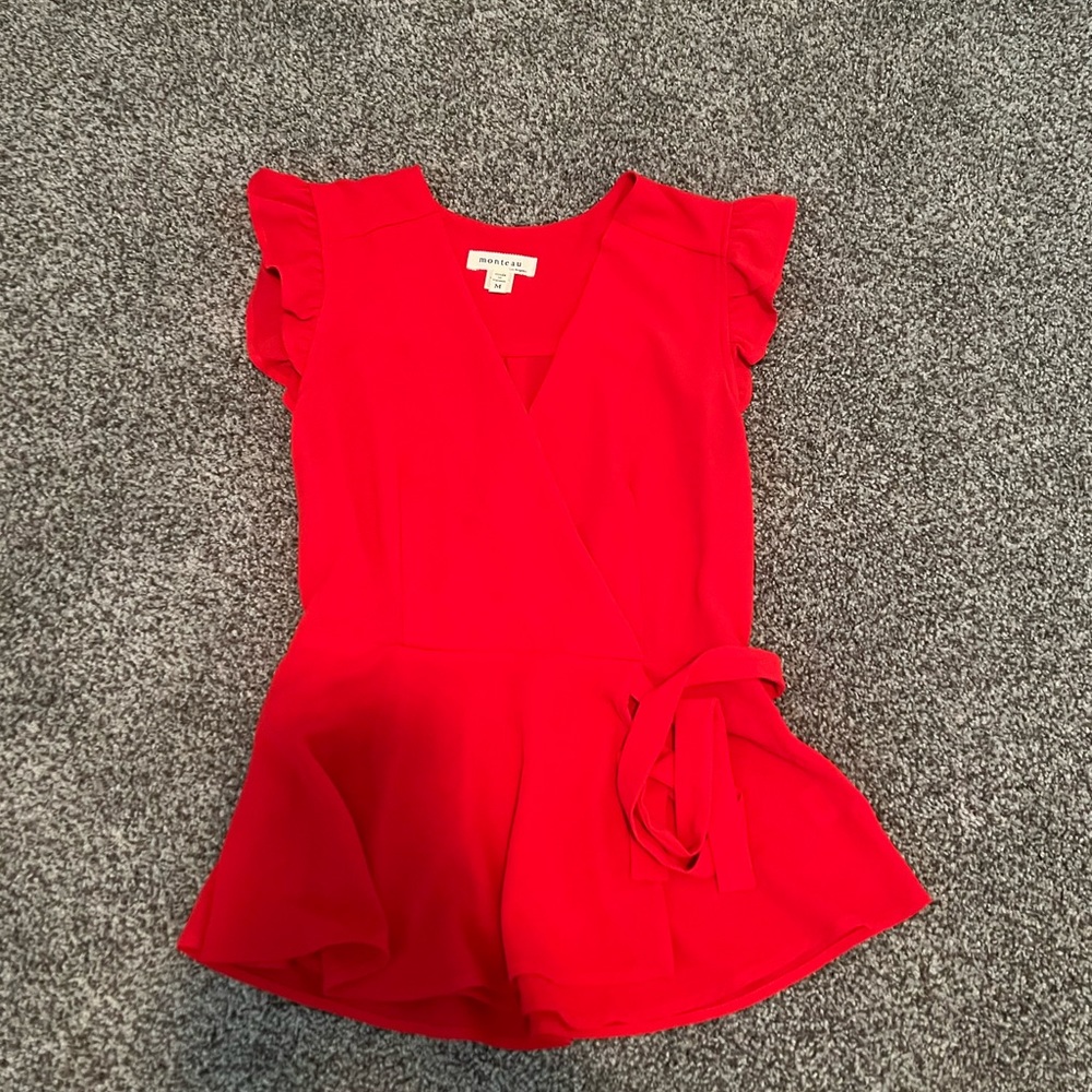 Red Monteau Blouse